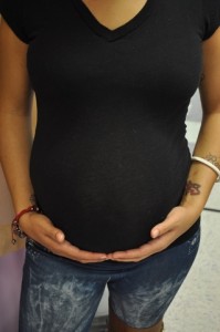 Janella during her pregnancy