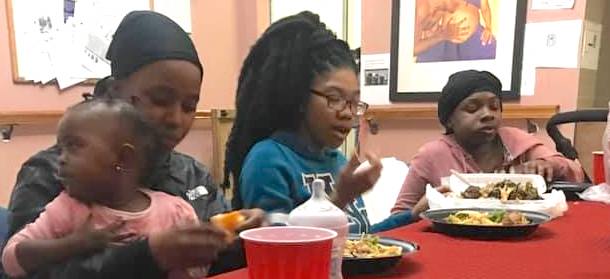 Young moms sharing a meal at TPEP